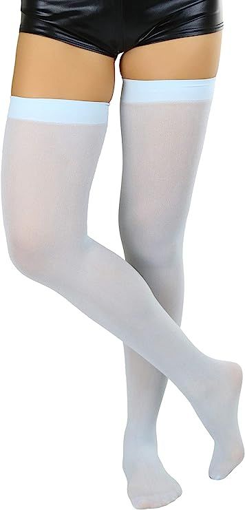 ToBeInStyle Women's Nylon Thigh High Schoolgirl Opaque Stockings | Amazon (US)