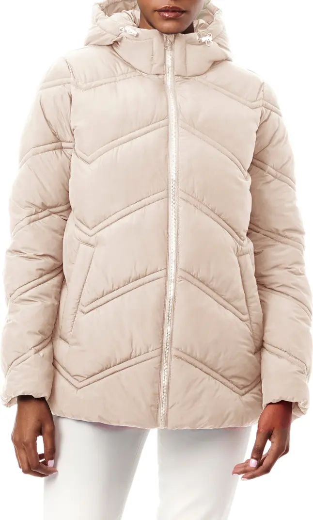 Hooded Chevron Quilted Jacket | Nordstrom
