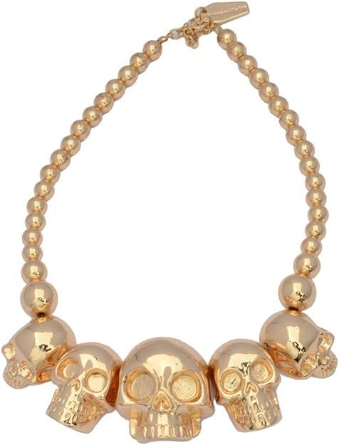 kreepsville 666 Skull Collection Necklace Metallic Gold | Amazon (US)