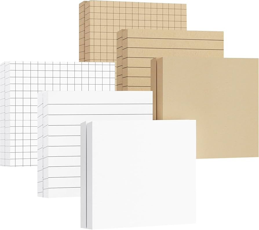 EOOUT Sticky Notes, 3x3 Inches, 12 Pack, 960pcs, Adhesive Memo Notes, 4 Style Designs, Self-Stick... | Amazon (US)