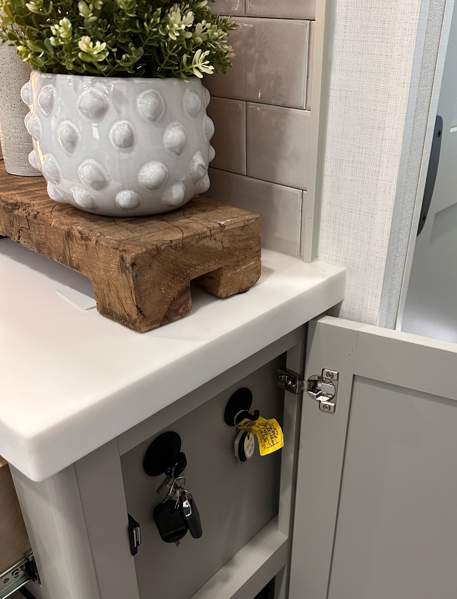 Adhesive hooks for keys on cabinets! Perfect for RVs 🙌🏻 #hooks #amazon

#LTKhome #LTKstyletip