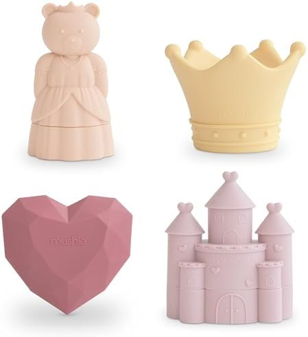 mushie Princess Bath Toys Play Set for Toddlers | 100% Food Grade Silicone | Mold Free, Pack of 4 | Amazon (US)