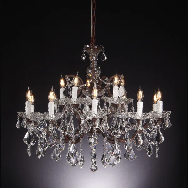 Rodrigues 15 - Light Candle Style Classic / Traditional Chandelier with Crystal Accents | Wayfair North America