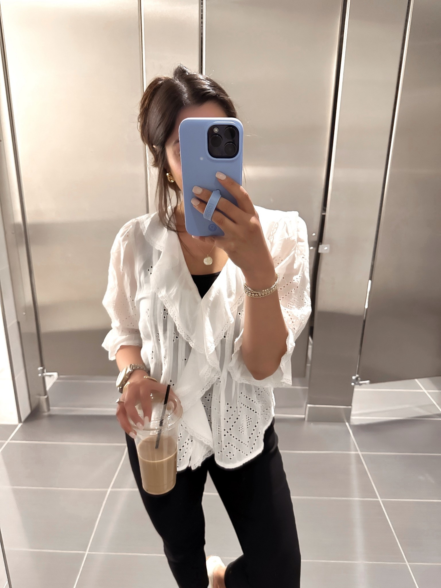 The perfect white eyelet blouse! This one has hidden buttons behind the ruffles which could make it nursing friendly too! 🤍✨


Spring outfit, summer outfit, white blouse, madewell, petite work look, business casual, smart casual, petite work pants, petite work outfit, spring workwear, summer work outfits, eyelet, white blouse, embroidery, white eyelet top, 

#LTKWorkwear #LTKSummerEdit #LTKPetite