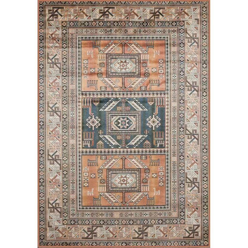 Ovid Oriental Tangerine Rust Area Rug | Wayfair North America