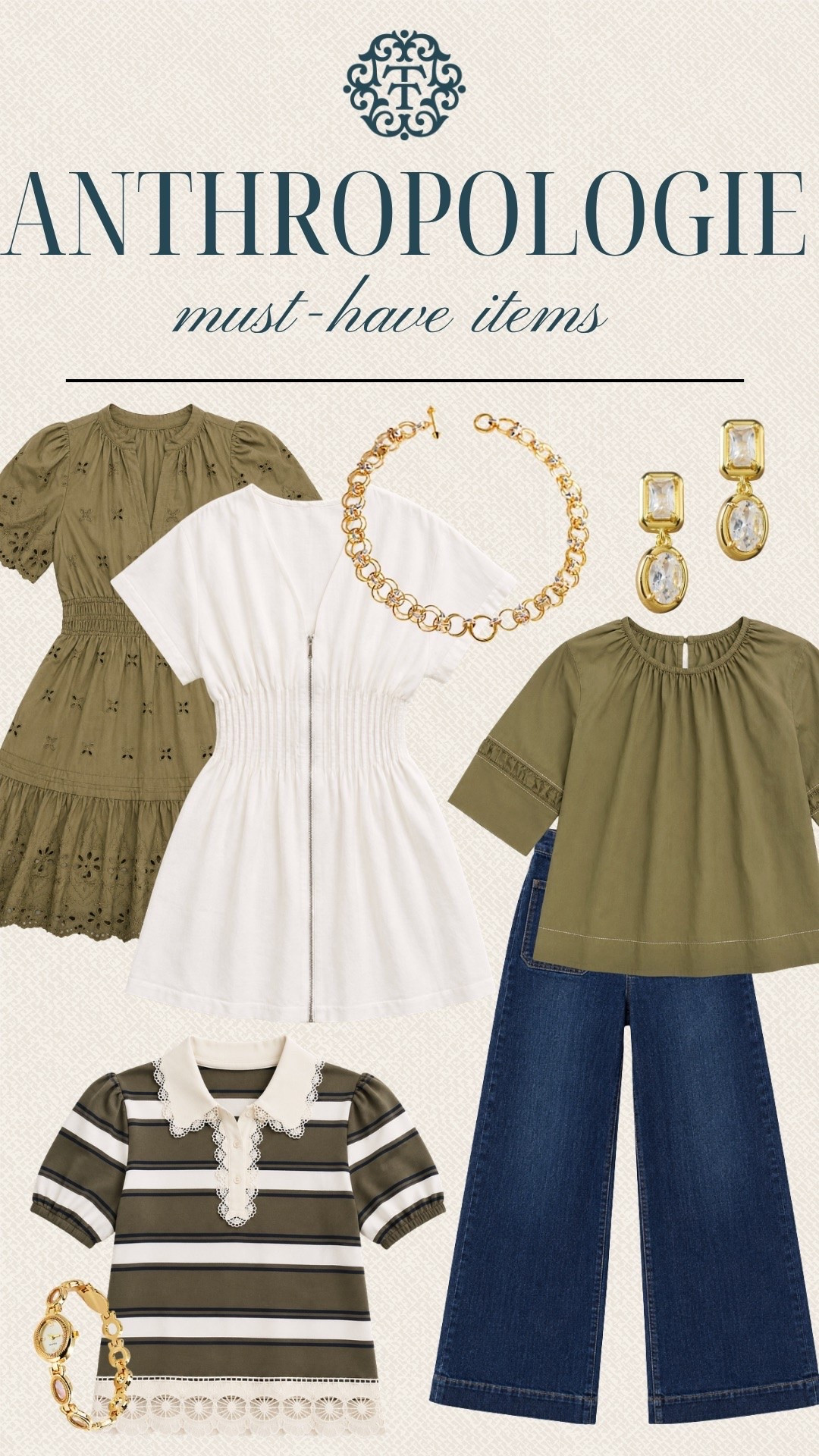 Anthropologie has so many pretty pieces right now. We’re loving the mix of olive green, white, denim, and those little lace and floral details throughout this collection. These are easy pieces to mix and match for everyday fall outfits.

#LTKSeasonal #LTKOver40 #LTKMidsize