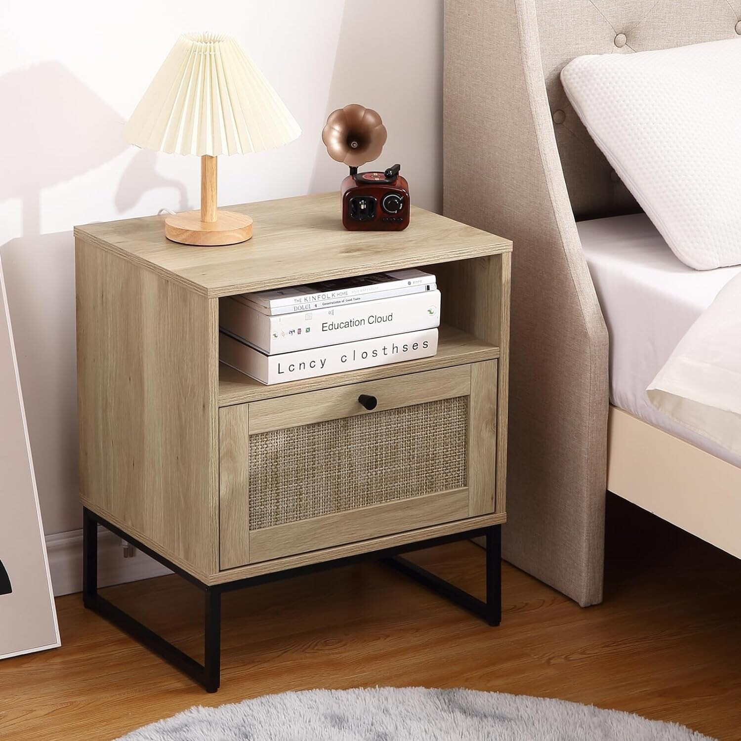 End Table, Wooden Night Stand with Drawers and Open Shelves, Bedside Table Sofa Side Table | Bed Bath & Beyond