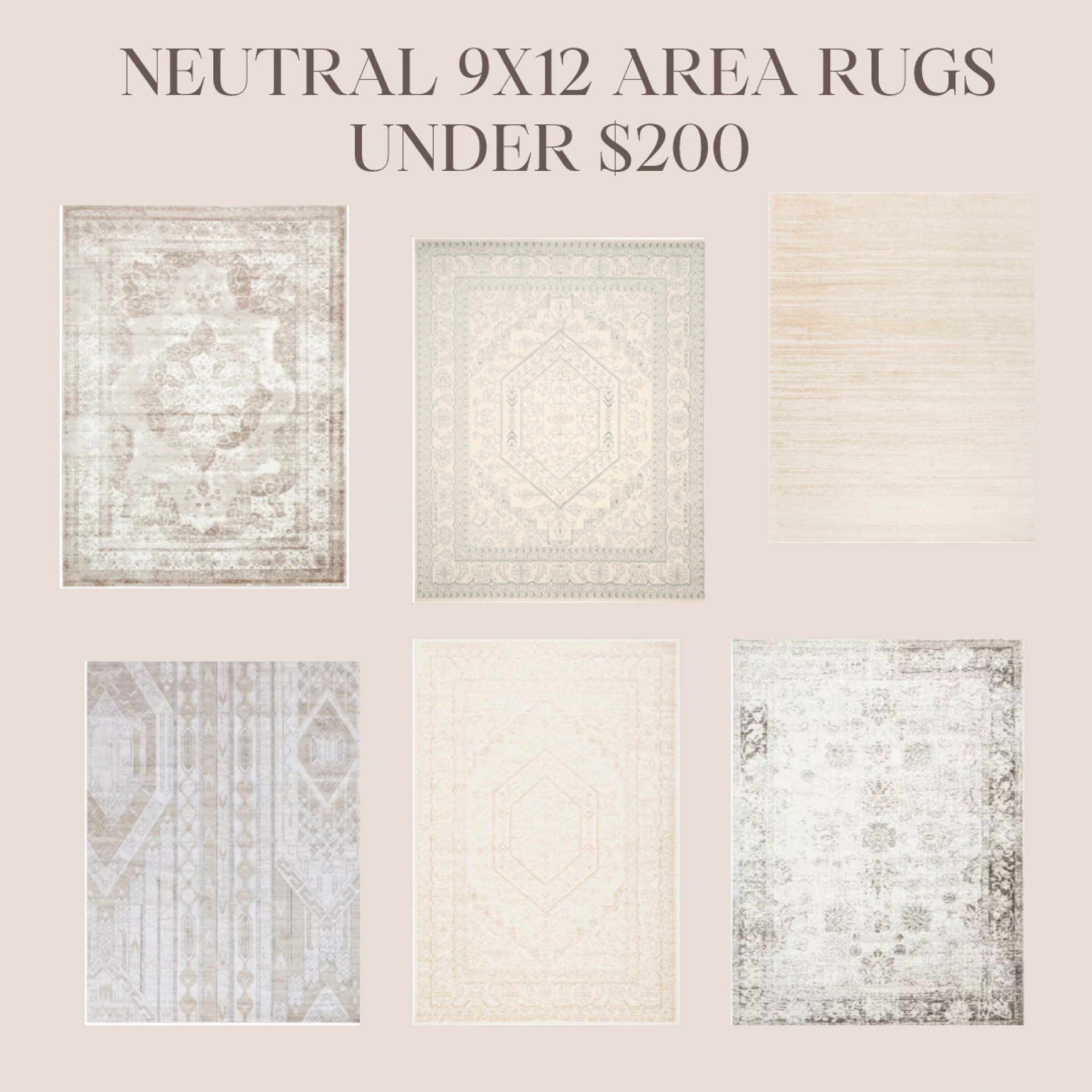 Rounded up some neutral 9x12 area rugs that are all under $200 right now! 

Neutral area rugs, 9x12 neutral rug,  vintage rugs, affordable 9x12 rug, beige, cream, ivory, rug sale, overstock, Amazon, Home Depot, unique loom, organic modern, transitional, boho

#LTKhome #LTKsalealert #LTKFind