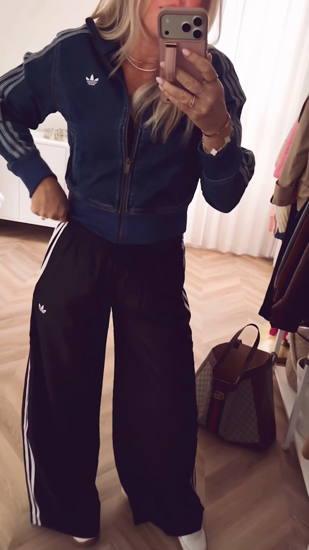 The amount of compliments on this outfit was unreal. The jacket is a most loved already! I’m in smalls. 

Sports mom. Adidas. Track pants. Denim jacket. 

#LTKootd #LTKSaleAlert #LTKgrwm