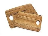 Lipper International 7269 Teak Wood Cutting Boards, Set of 2, Includes 1 Small and 1 Large | Amazon (US)