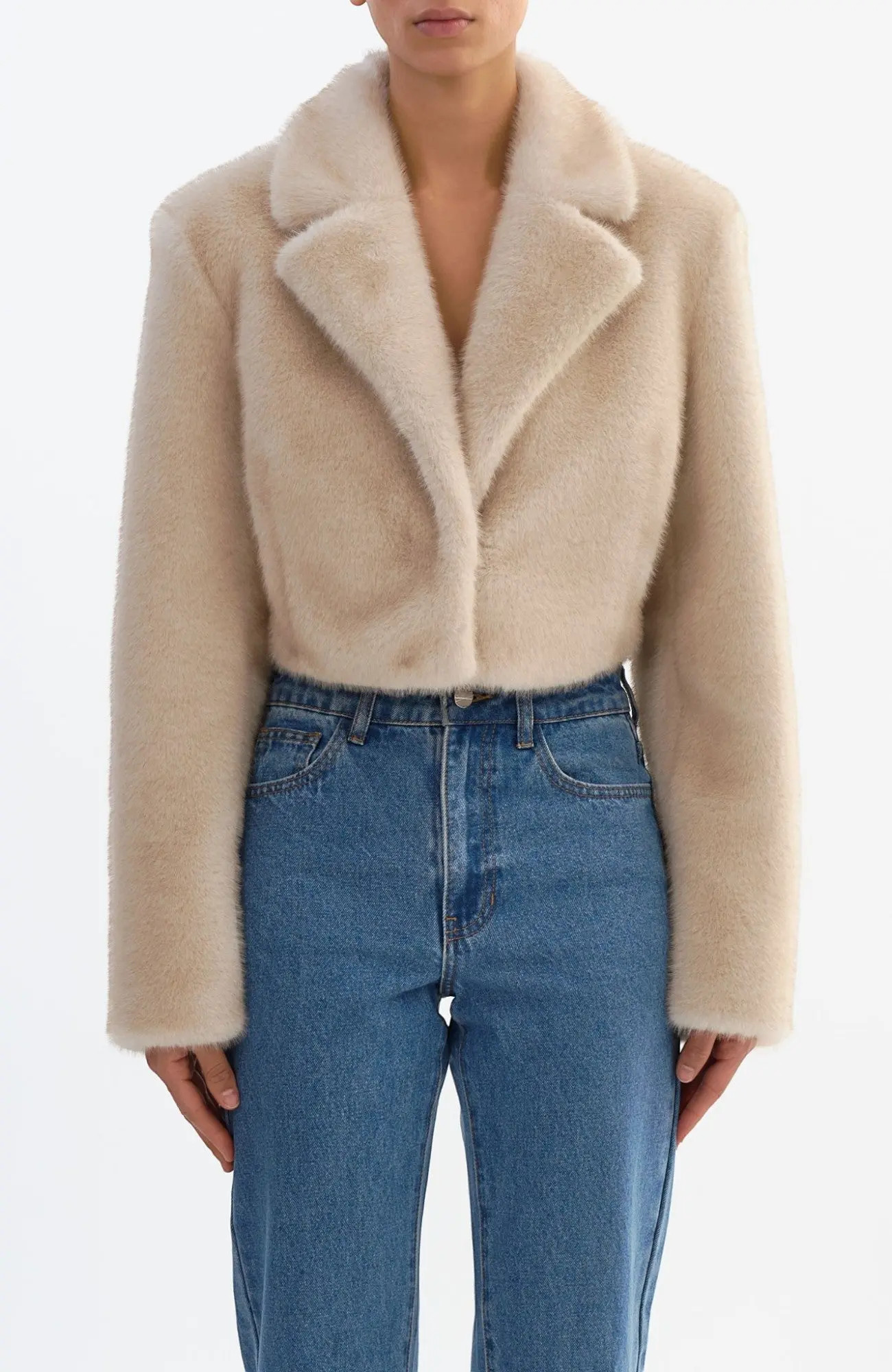 CARLIE | Faux Fur Cropped Blazer (Women) | Nordstrom | Nordstrom