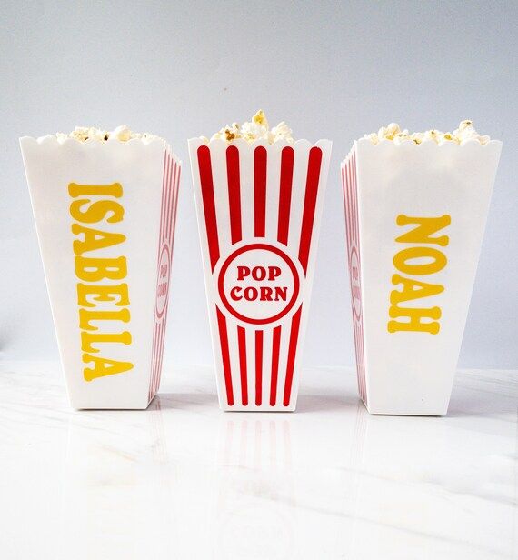 Personalized Popcorn Containers - Movie Theme Party Favor - Birthday Favor for Kids - Classic Pop... | Etsy (US)