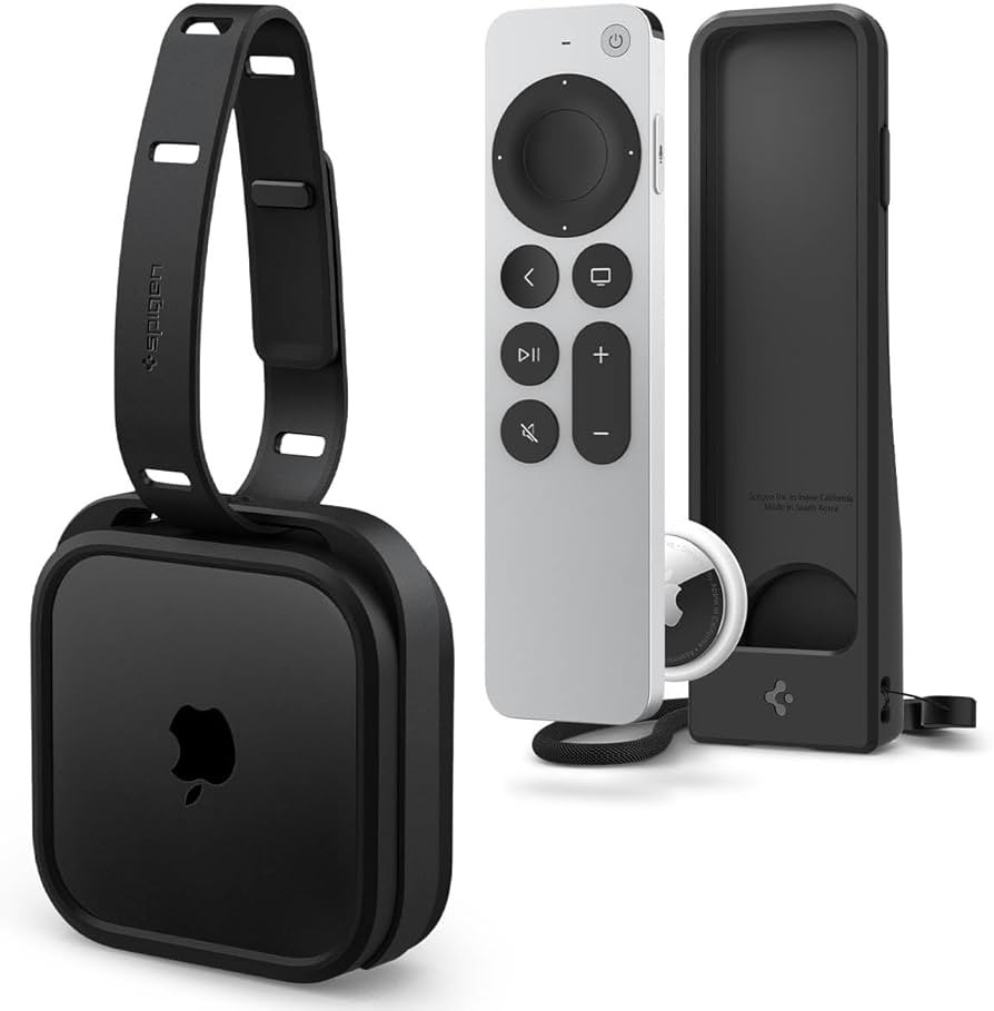 Spigen Silicone Fit Case and Mount Designed for Apple TV Siri Remote Case and Apple TV 4K 3rd Gen... | Amazon (US)