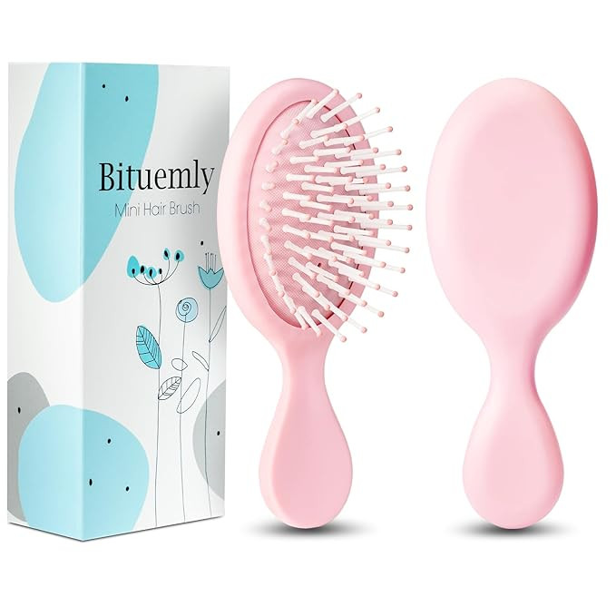 Mini Hair Brush, Detangling Hairbrush for Dry and Wet Hair, Small Size Travel Detangler Brush for... | Amazon (US)