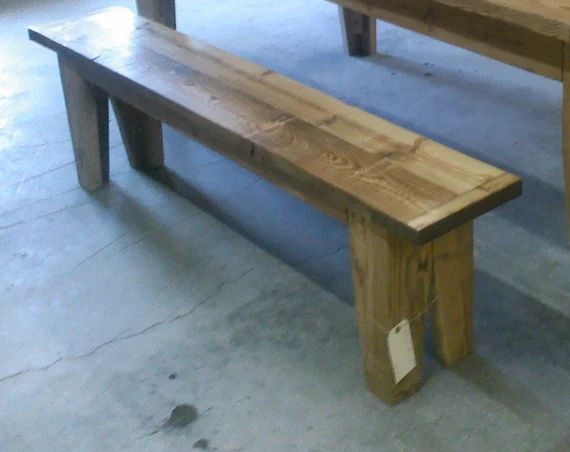 Bench, wood bench, reclaimed wood bench, farmstyle bench, rustic bench, rustic dinning bench | Etsy (US)