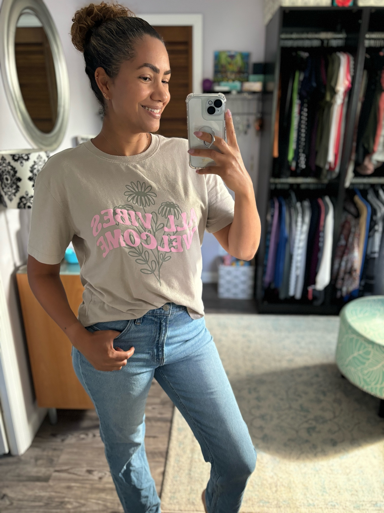 Effortless casual style for busy days! This graphic tee from Target paired with 90s-inspired jeans from Gap is the ultimate mom outfit—comfortable yet put together. Perfect for those on-the-go moments! #CasualStyle #MomOutfit #90sJeans #GraphicTees #TargetStyle #GapStyle

#LTKFindsUnder50 #LTKSaleAlert #LTKFallSale