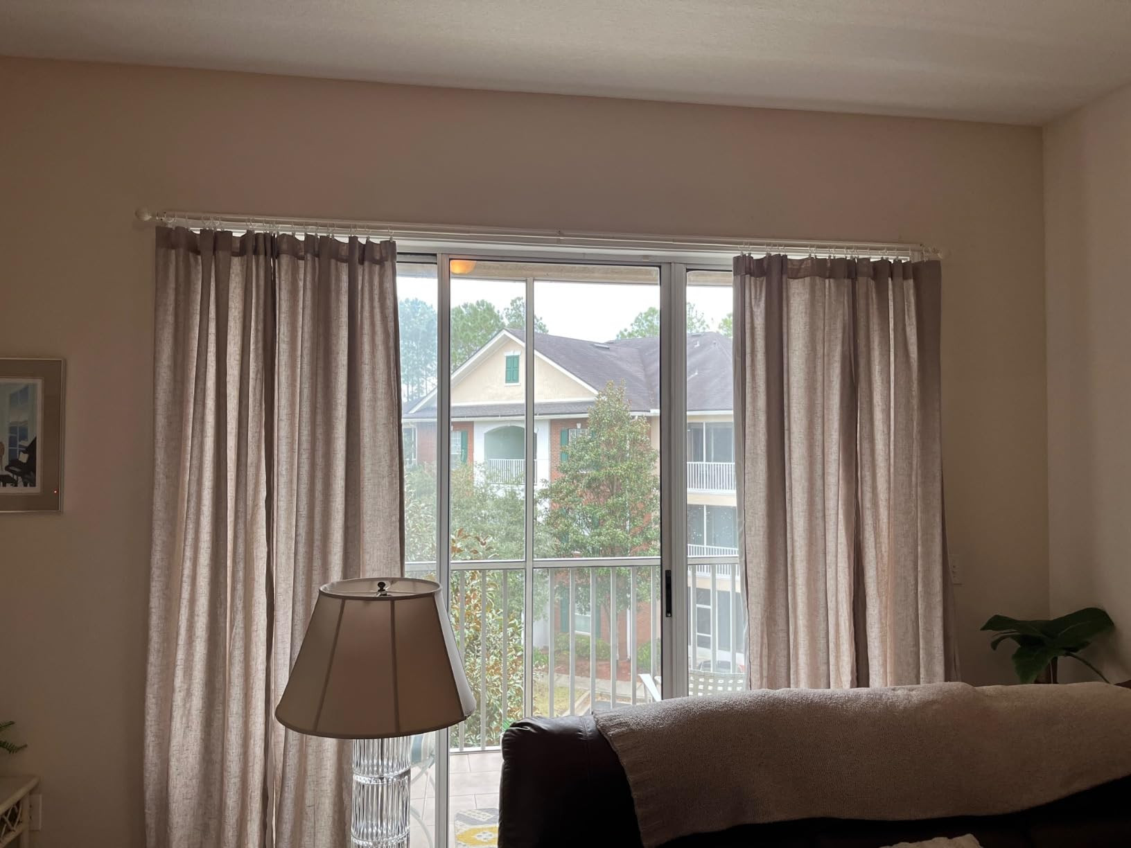 jinchan Linen Blend Curtain for Living Room 96 Inch Length Extra Wide for Room Divider Rustic Far... | Amazon (US)