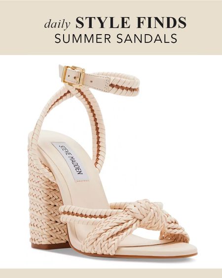 STEVE MADDEN Women's Malou Knotted Woven Dress Sandals #macys #sale #summersandals

#LTKsalealert #LTKshoecrush #LTKover40