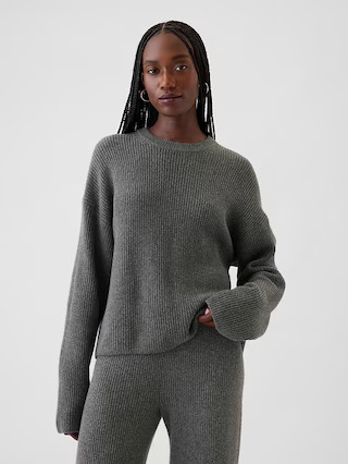 CashSoft Shaker-Stitch Crewneck Sweater | Gap (US)