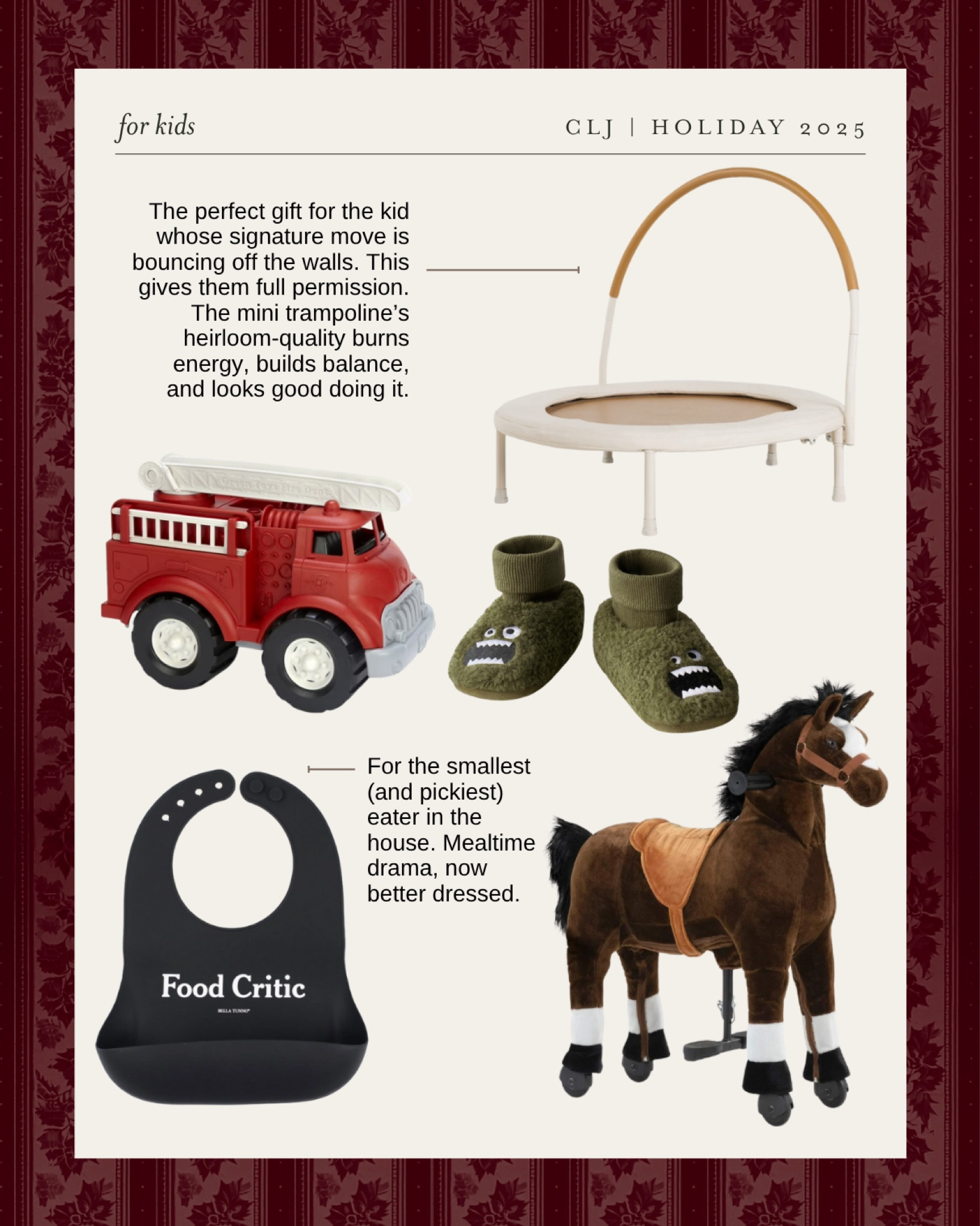 NOW LIVE ON chrislovesjulia.com/giftshop: The best gifts for kids are the ones that get played with, loved hard, and maybe even passed down one day.
Our picks are sweet, sturdy, and full of heart — just like the kids you’re shopping for.
:gift: Explore the full kids’ gift guide on chrislovesjulia.com.

#LTKkids 

#LTKSeasonal