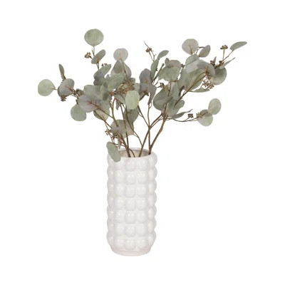 Ceramic White Cylinder Bubble Vase | Wayfair Professional