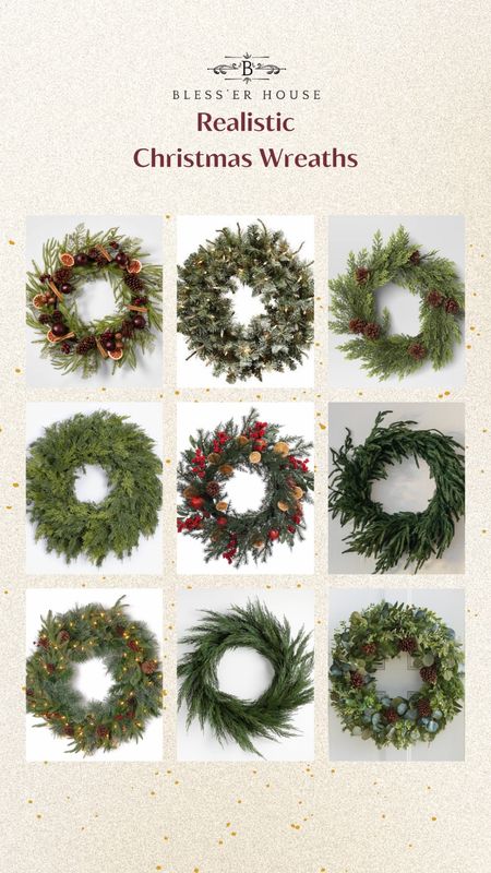 Realistic Christmas wreaths 

#wreath #holidaywreath #christmaswreath #pinewreath #blessererhouse #frontdoorwreath

#LTKSeasonal #LTKHoliday #LTKhome