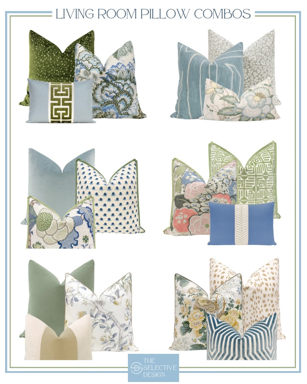 These living room pillow combinations are the perfect mix of classic pattern play and timeless style.

Mix florals, geometrics, and luxe textures for a layered, traditional living room style that feels fresh and cozy.

living room design | traditional living room | timeless living room | classic living room | Grandmillennial living room design | sofa pillows | living room pillows

#LTKHome