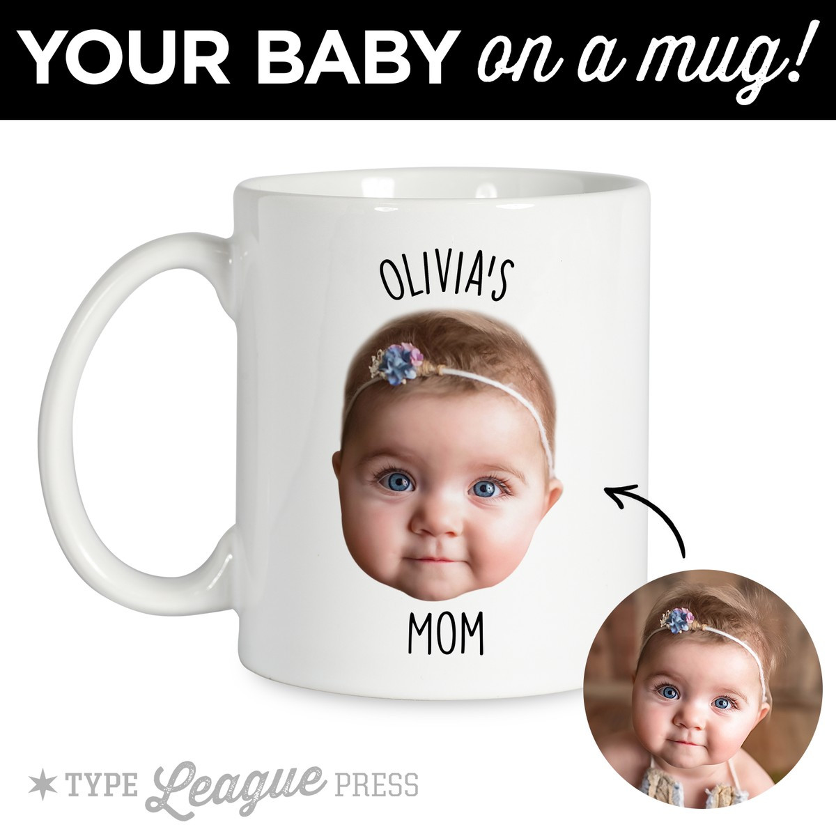 Personalized Baby Mug | Type League Press