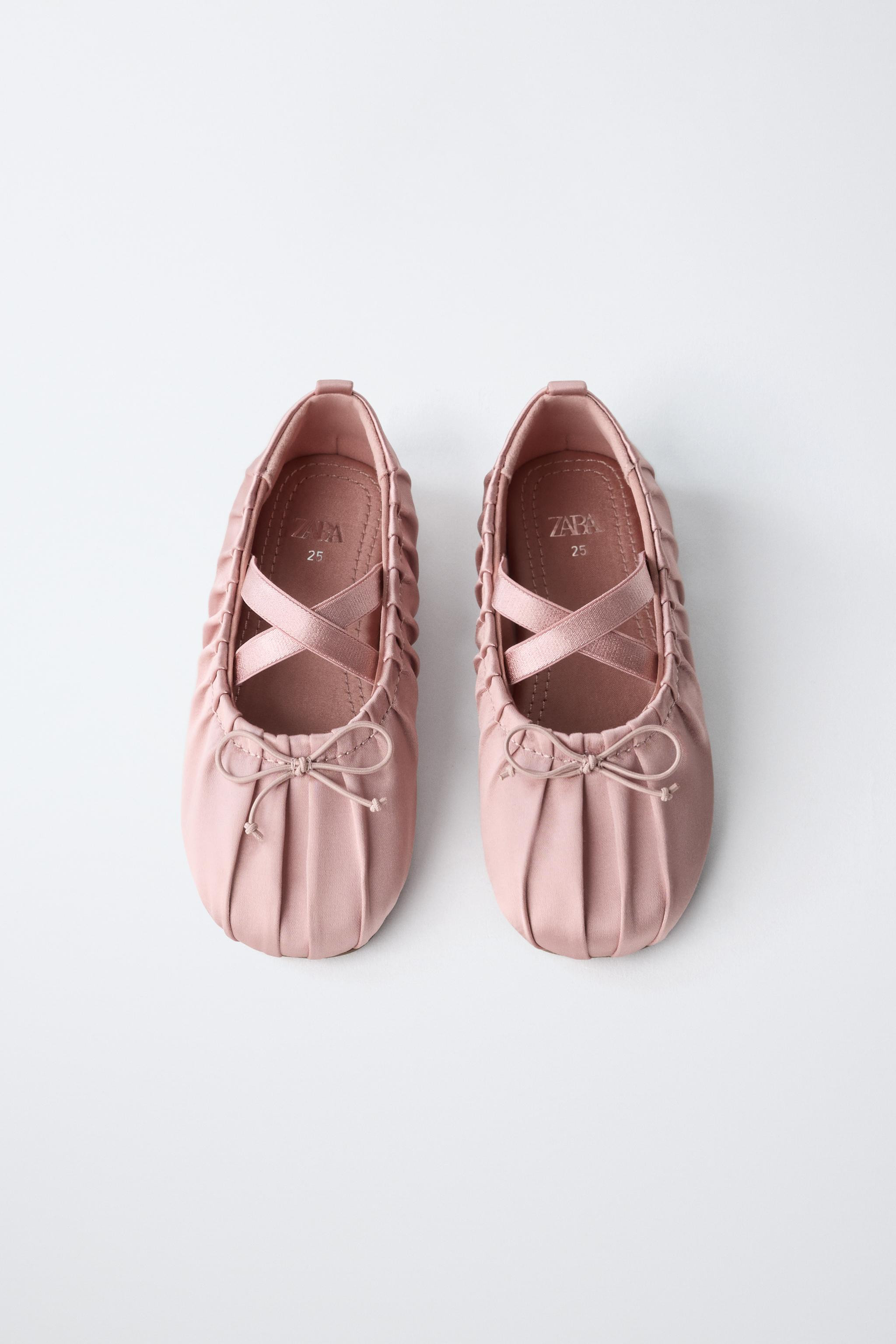 SATIN-EFFECT BALLET FLATS | Zara UK