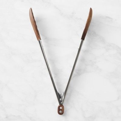 Williams Sonoma Walnut Tongs, 12-Inch | Williams-Sonoma