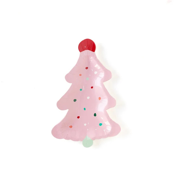 Pink Christmas Tree Plate / Pink Frosting Tree Plate / - Etsy | Etsy (US)