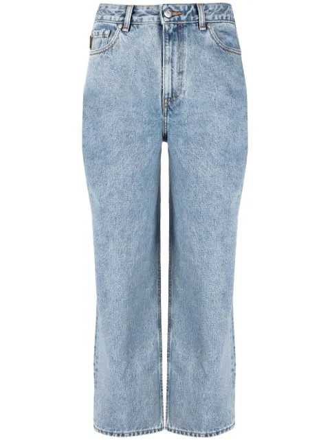 high-rise straight-leg jeans | Farfetch (US)