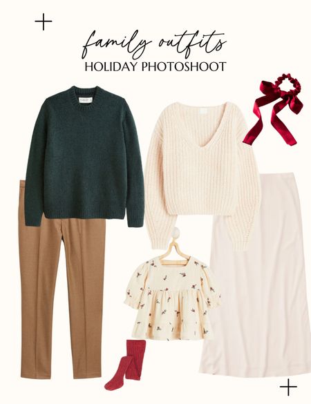 Family holiday photoshoot outfit ideas! I love how simple, yet holiday themed these looks are

#LTKfamily #LTKHoliday #LTKkids