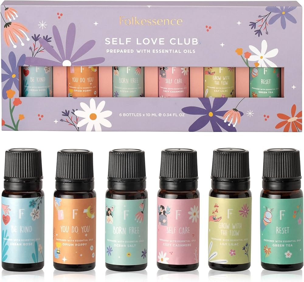 Folkulture Essential Oil Set for Diffuser, Set of 6 Organic Essential Oils for Diffusers for Home... | Amazon (US)