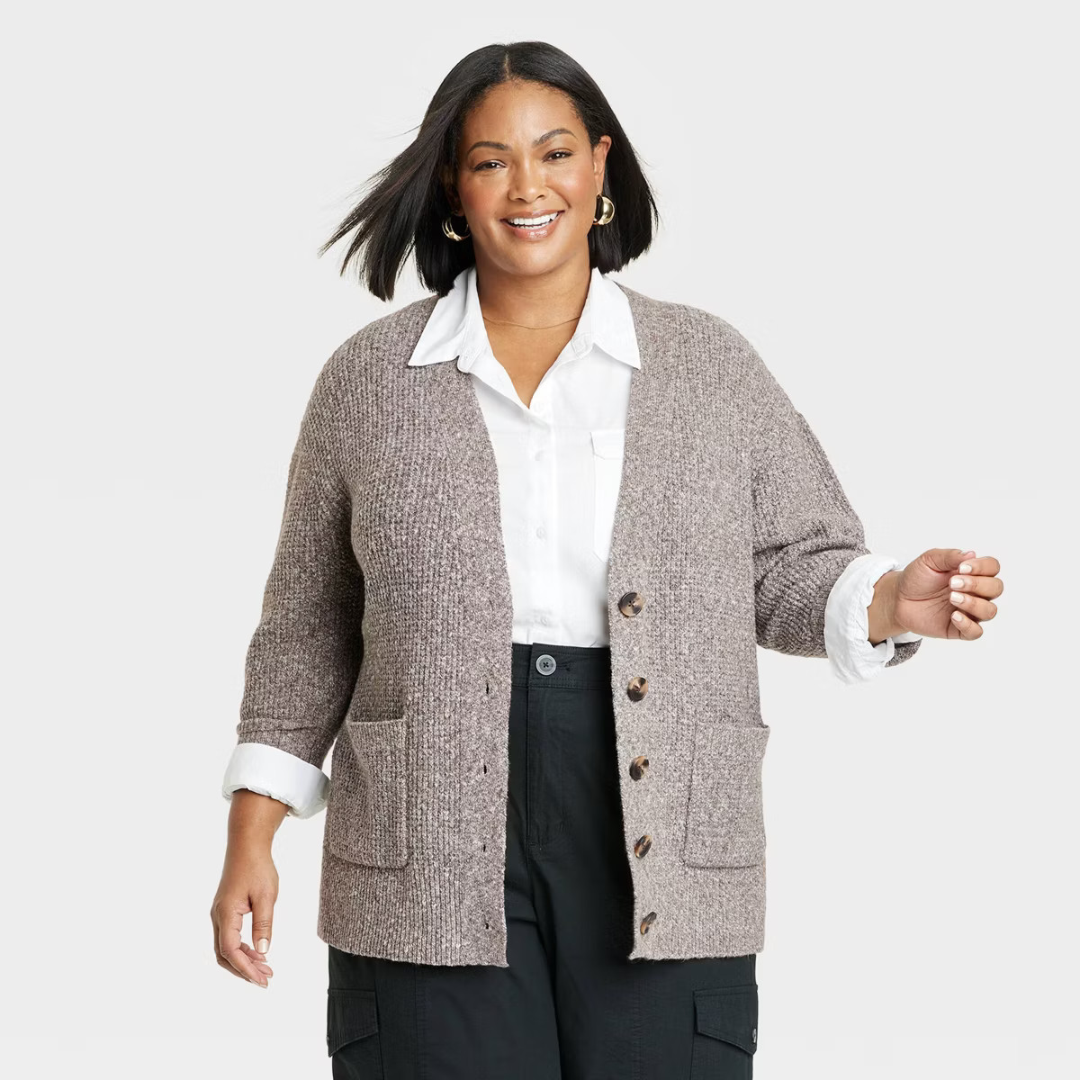 Women's Waffle Stitch Cardigan - Ava & Viv™ | Target
