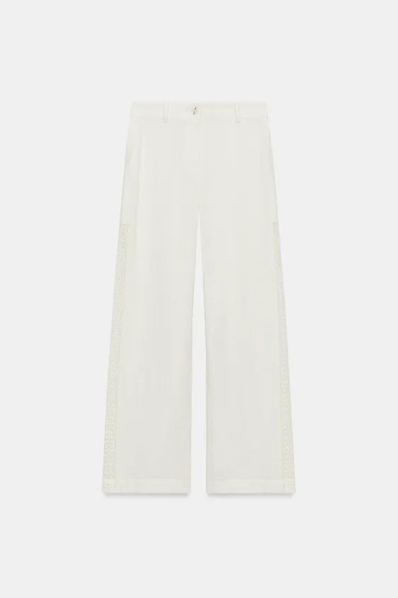 TROUSERS WITH SIDE LACE INSERTS | Zara UK