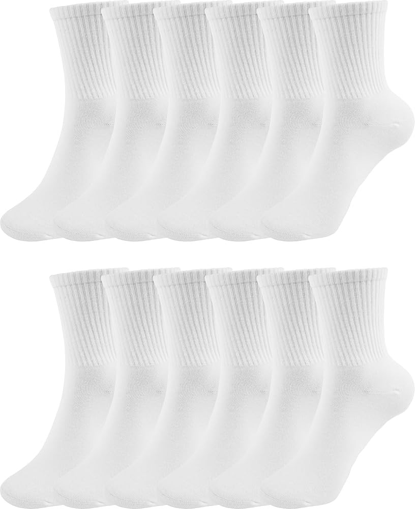 BomKinta Women Casual Calf Socks - Cute Cotton Crew Socks - Soft Above Ankle Sock Gifts 6 Pairs S... | Amazon (US)