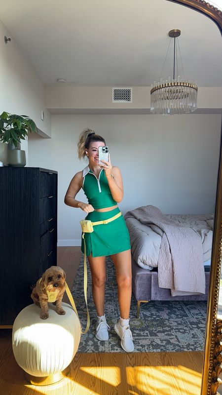 Abercrombie green matching workout golf set and mini skirt
wearing my usual smalls 


#LTKsalealert #LTKfindsunder50 #LTKfitness