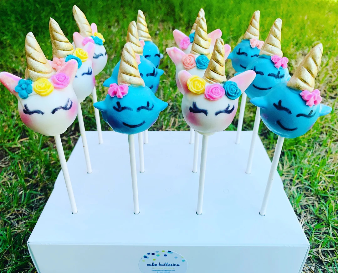 Unicorn and Narwhal Cake Pops - Etsy | Etsy (Global)