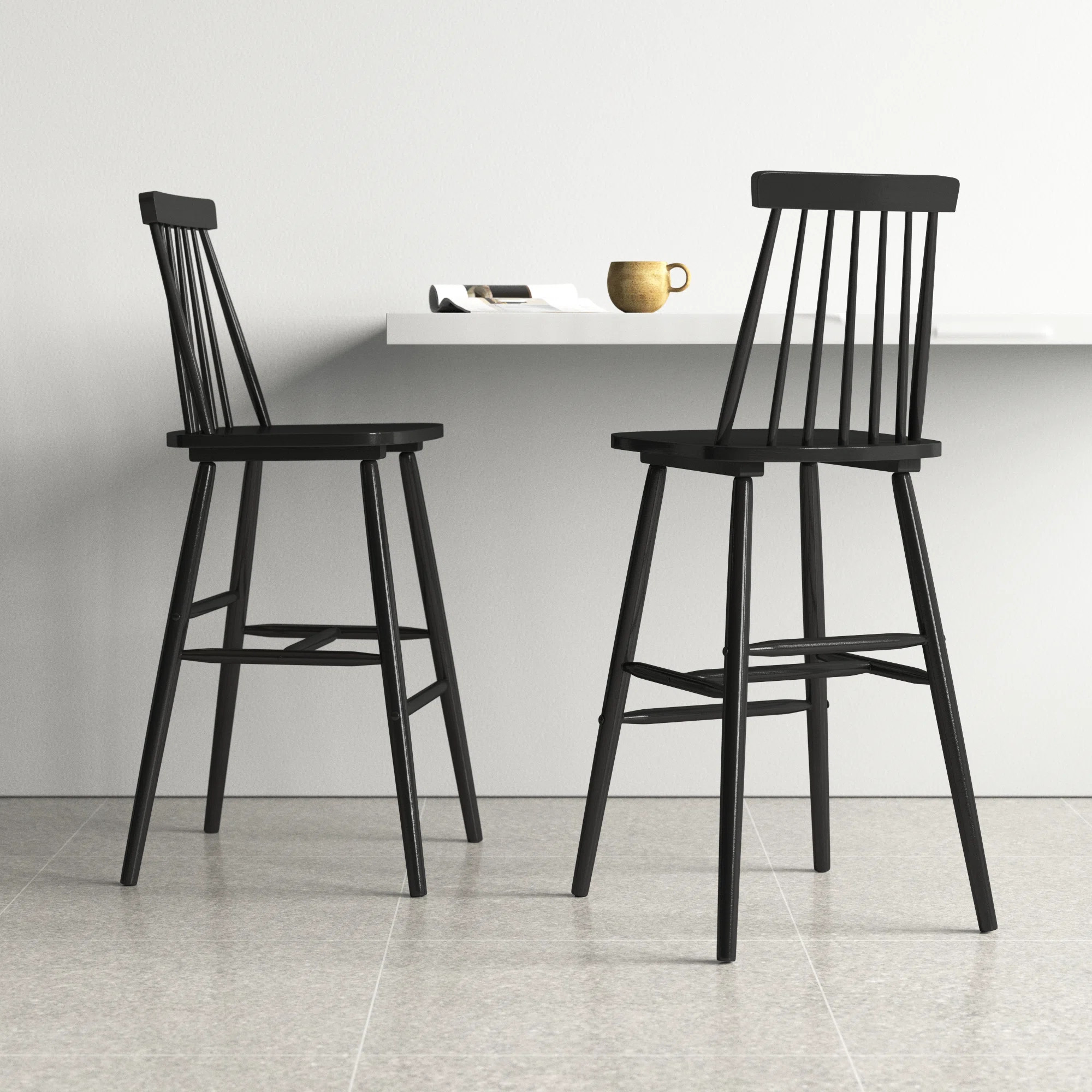 Gracie Oaks Birdia Solid Wood Bar & Counter Stool & Reviews | Wayfair | Wayfair North America