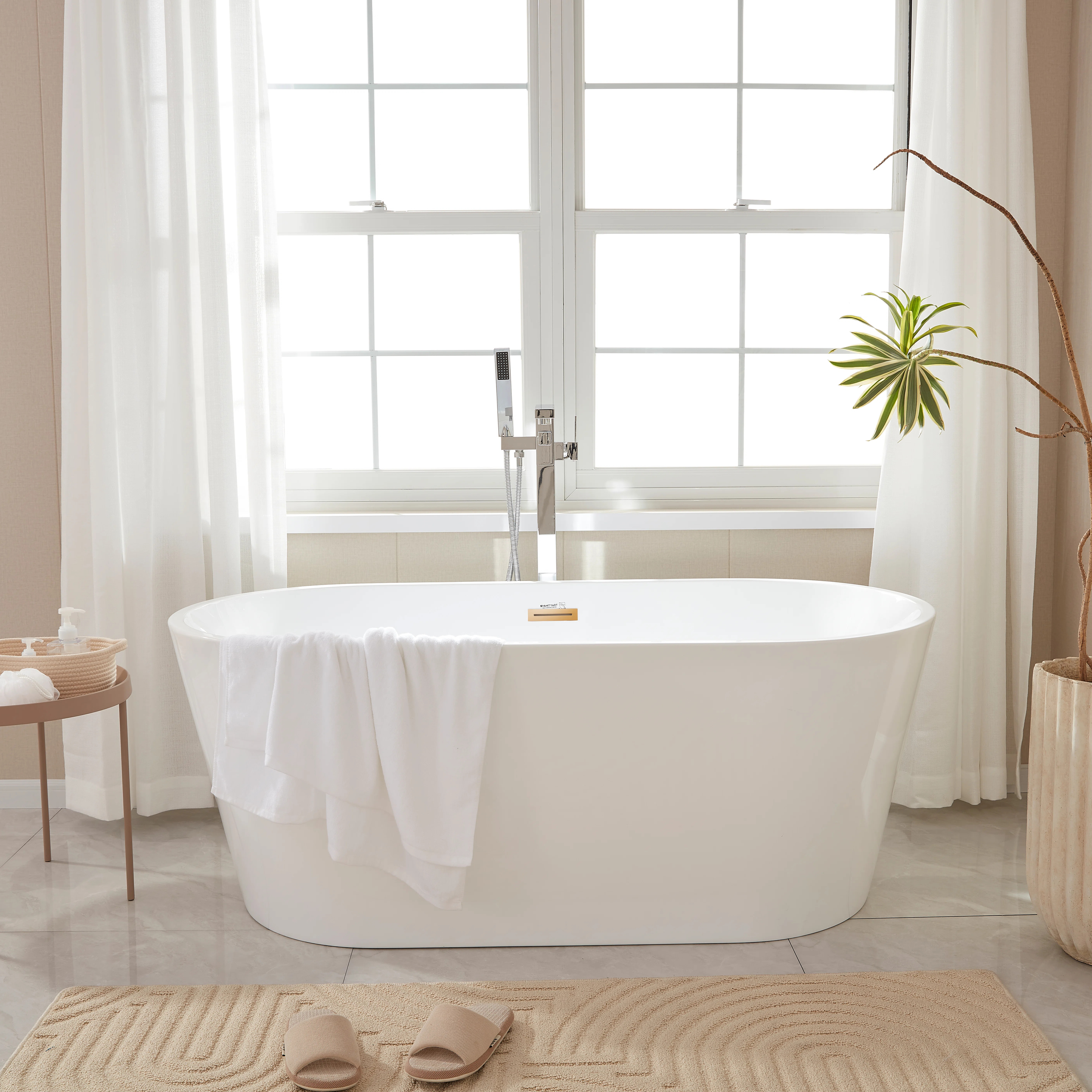 Vanity Art Iris 59" x 29.5" Freestanding Soaking Acrylic Bathtub & Reviews | Wayfair | Wayfair North America
