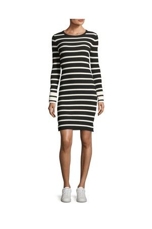 https://orchardmile.com/theory/striped-crewneck-fitted-short-dress-thf648b48a?color=black | Orchard Mile