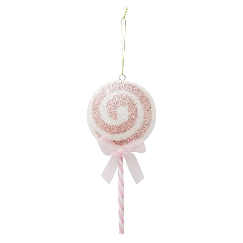 Mrs. Claus' Bakery Shatterproof Pink Lollipop Ornament, 9" | At Home