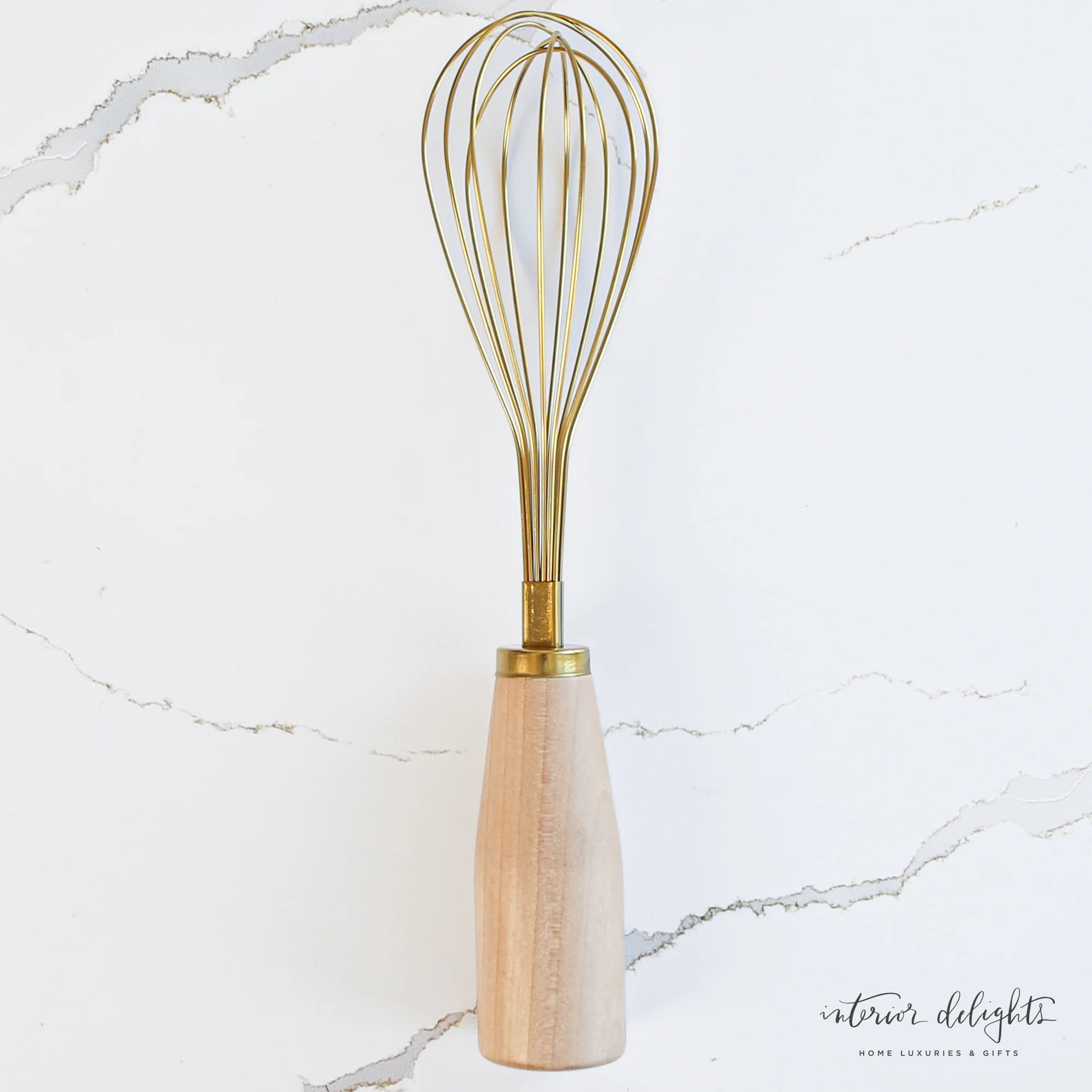 Stainless Steel Whisk with Wooden Handle | Interior Delights