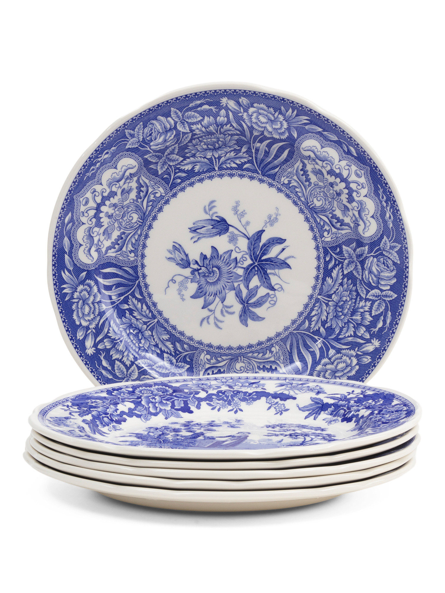 Set Of 6 Italian Room Georgian Plates | TJ Maxx