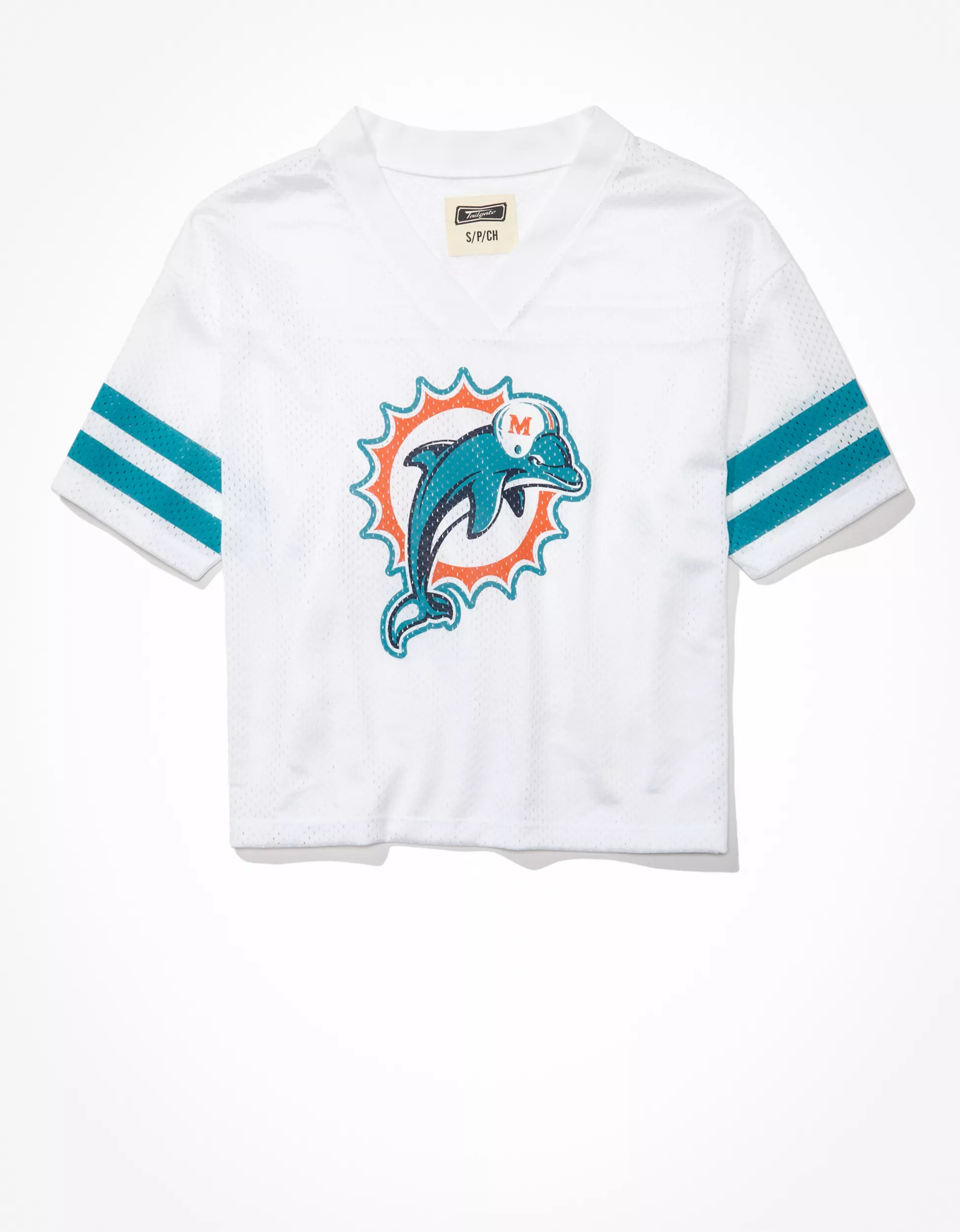 Tailgate Women's Miami Dolphins Cropped Mesh Jersey | American Eagle Outfitters (US & CA)