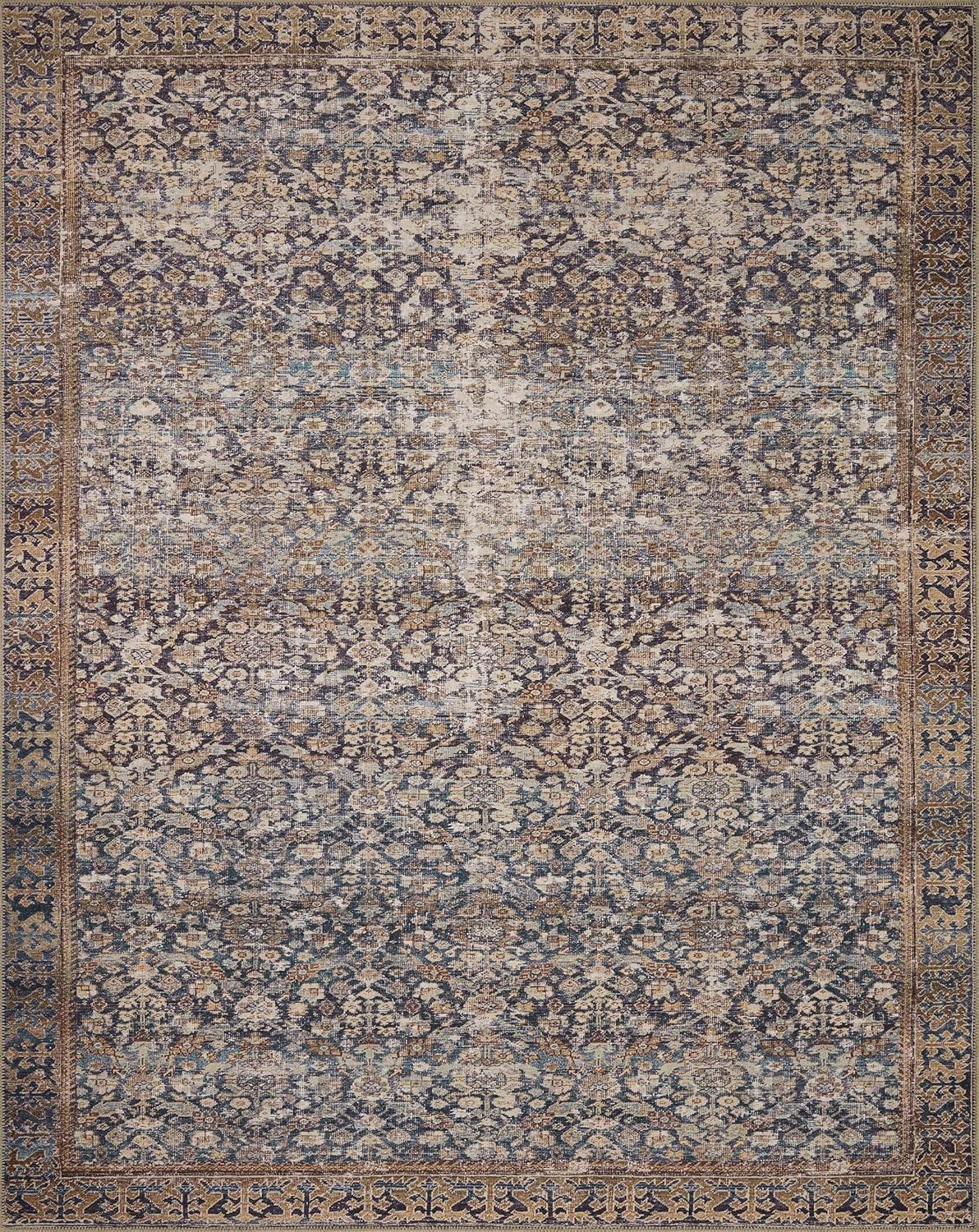 Loloi Amber Lewis x Georgie Collection GER-05 Denim/Spice, 8'-4" x 11'-6", Area Rug | Amazon (US)