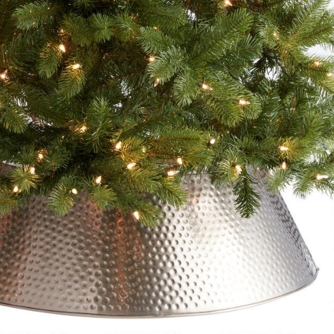 Silver Hammered Metal Tree Collar | World Market