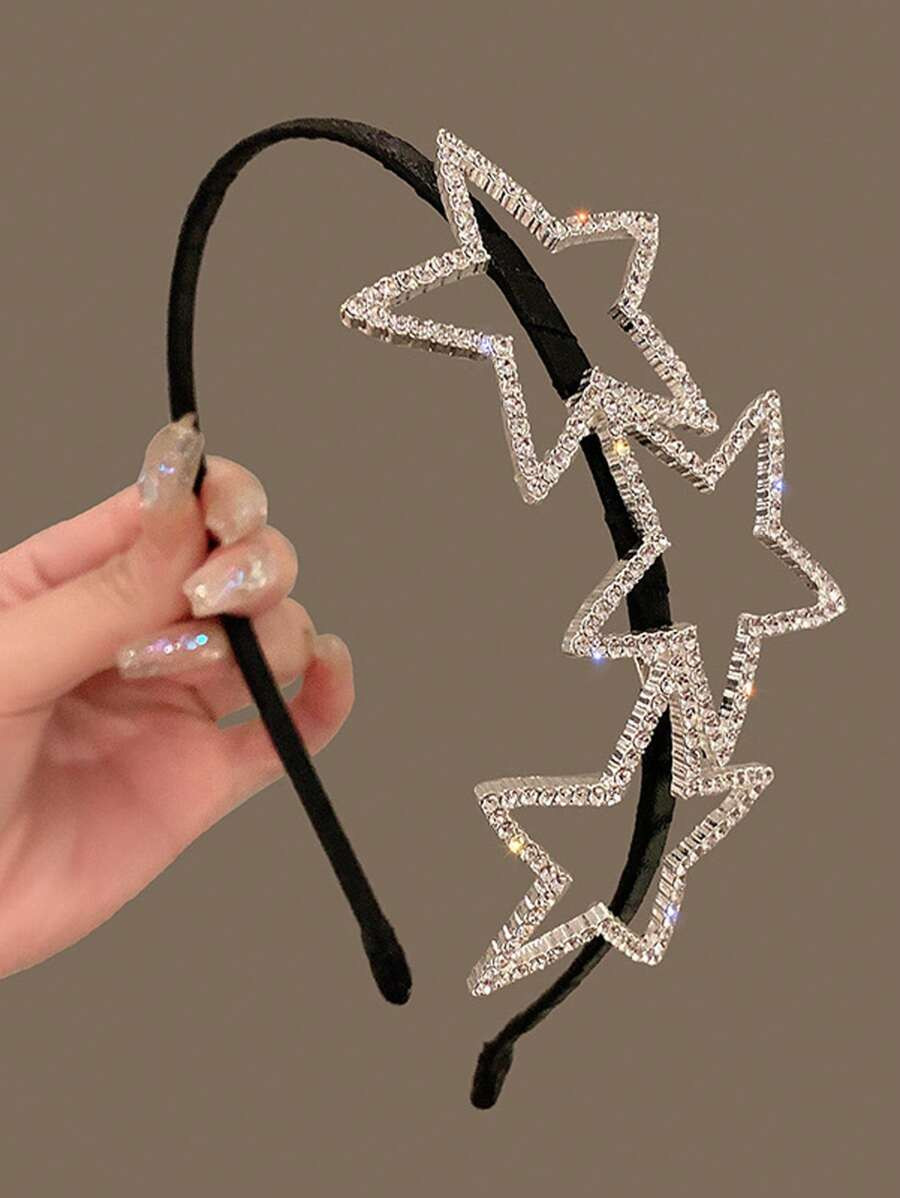 1pc Children's New Arrival Luxurious & Exquisite Rhinestone Star Simple Daily Hair Band | SHEIN