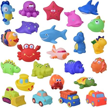 Liberty Imports 15 PCS Water Bath Squirties - Fun Floating Squeeze and Squirt Bathtub Squirters - Id | Amazon (US)